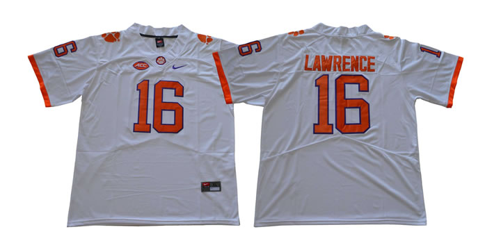 Clemson Tigers 16 Trevor Lawrence White College Football Jersey,We sell and wholesale Clemson Tigers 16 Trevor Lawrence White College Football Jersey on line form chian!
